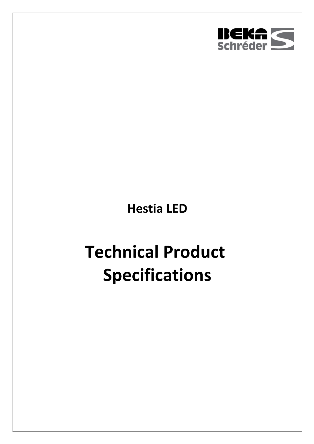 Technical Product Specifications - Template