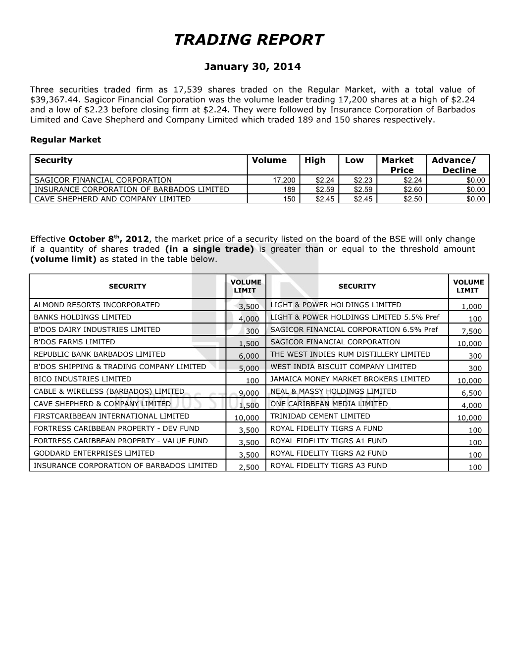 Trading Report s7