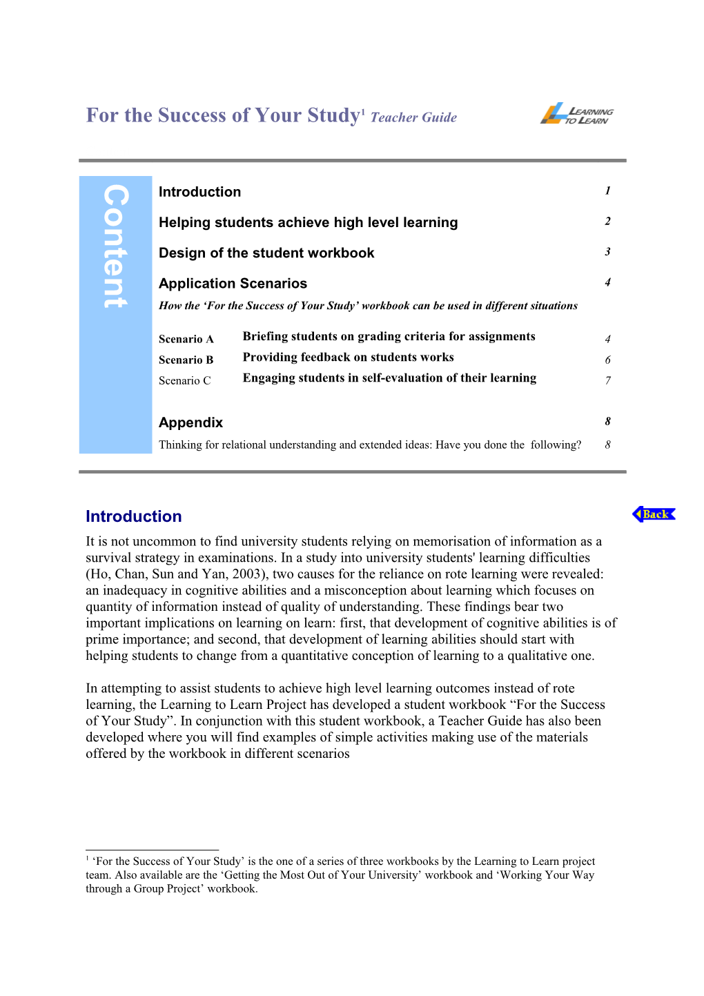 Scenario A: Orientation for New Students