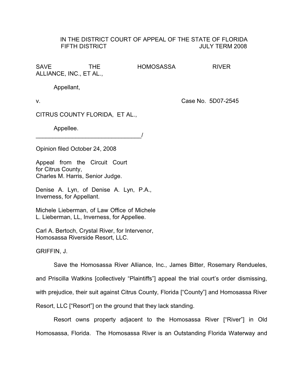 In the District Court of Appeal of the State of Florida s2