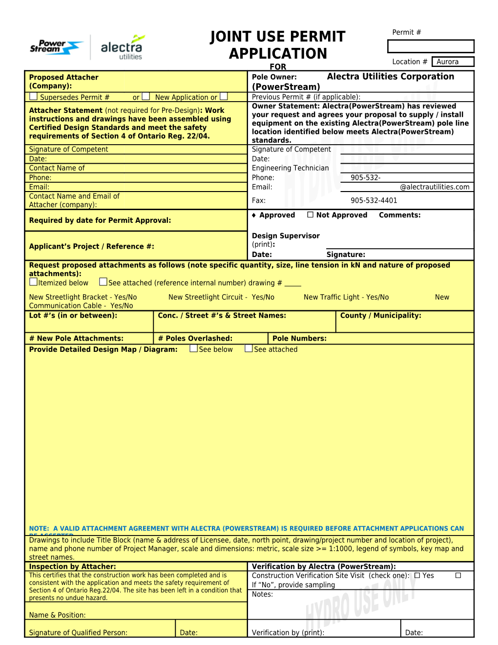 Drawings to Include Title Block (Name & Address of Licensee, Date, North Point, Drawing/Project