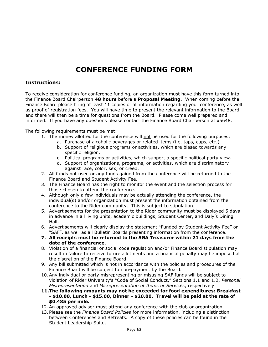 Funds Transfer Form