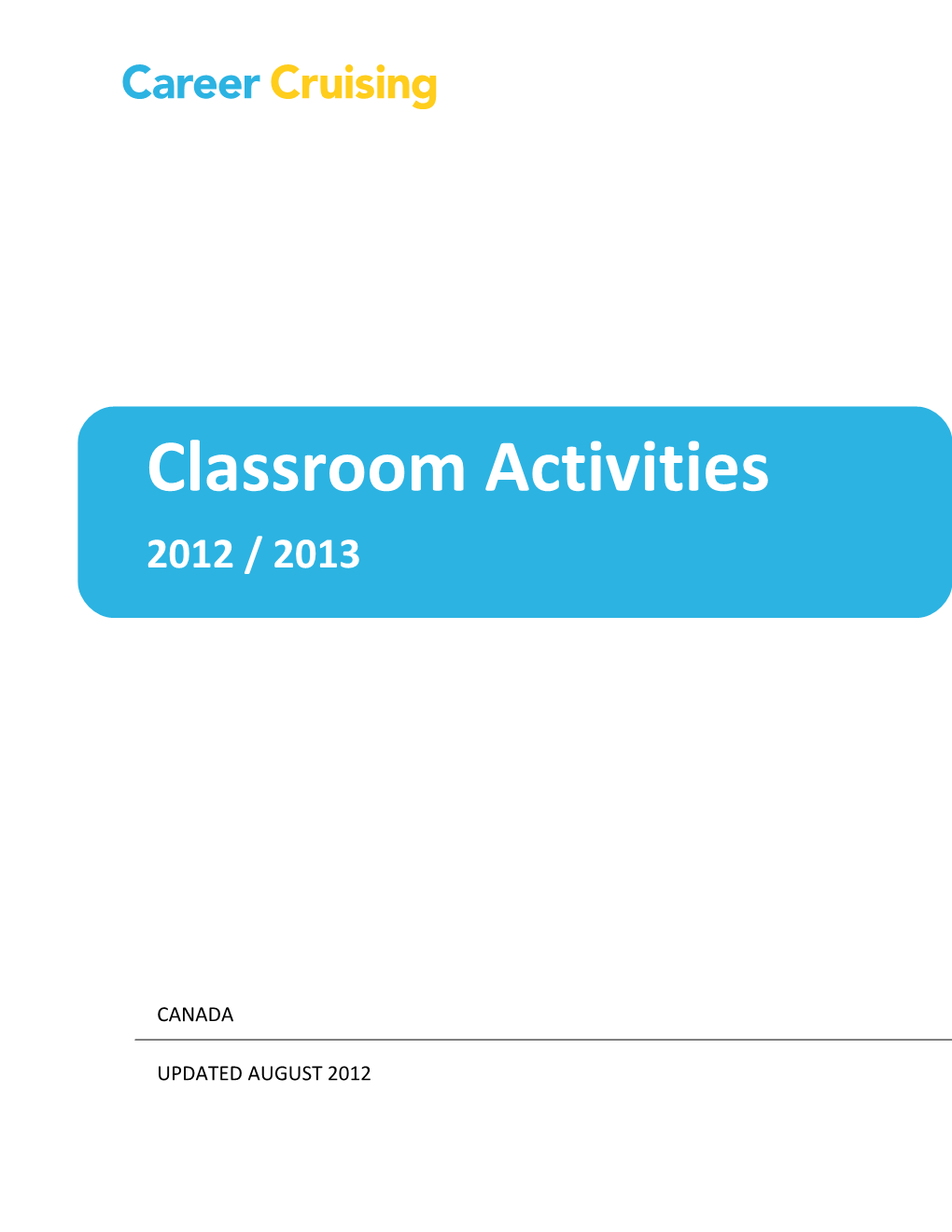 Activity #1 School Subjects & Careers 1