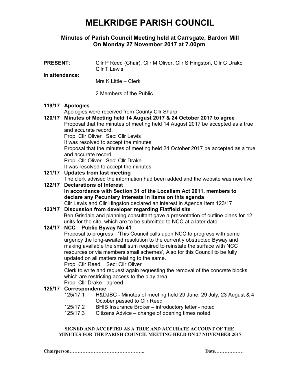 Featherstone Parish Council