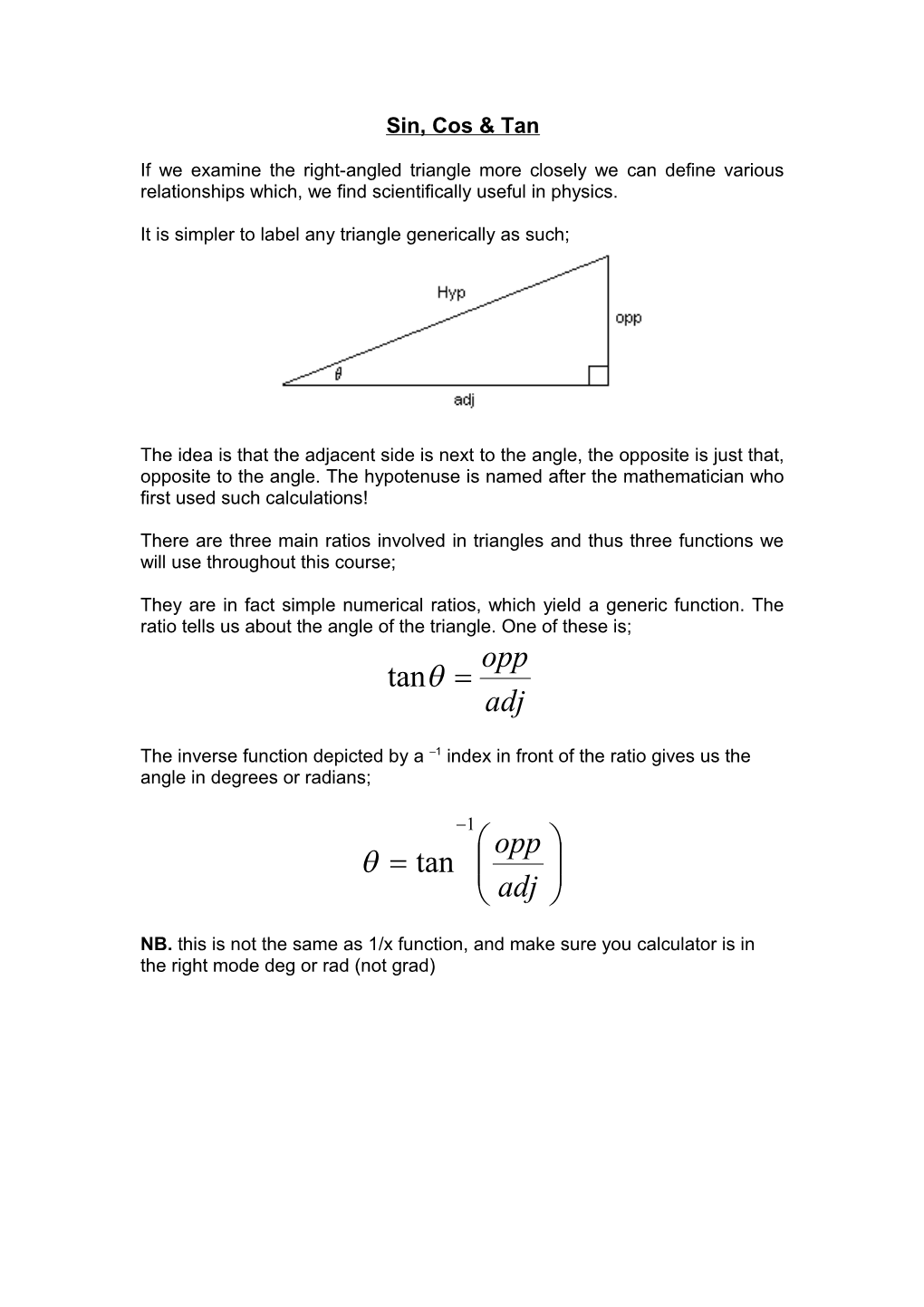 It Is Simpler to Label Any Triangle Generically As Such;