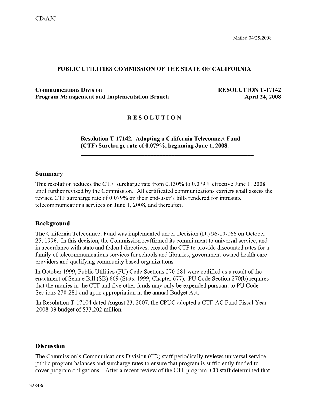 Public Utilities Commission of the State of California s121