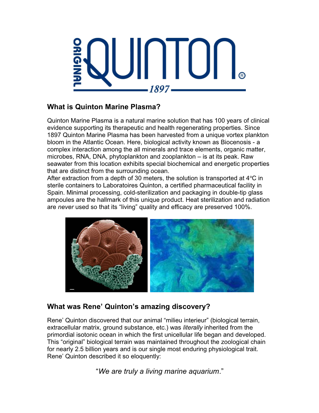 Quinton Marine Plasma FAQ