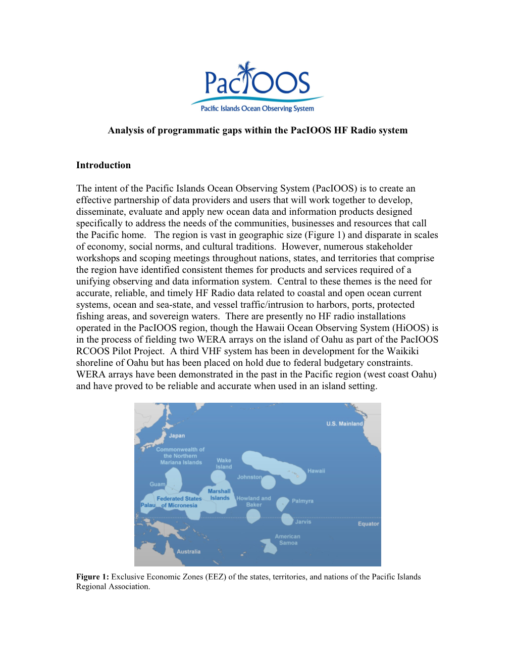 Pacioos HF Radio Gap Analysis