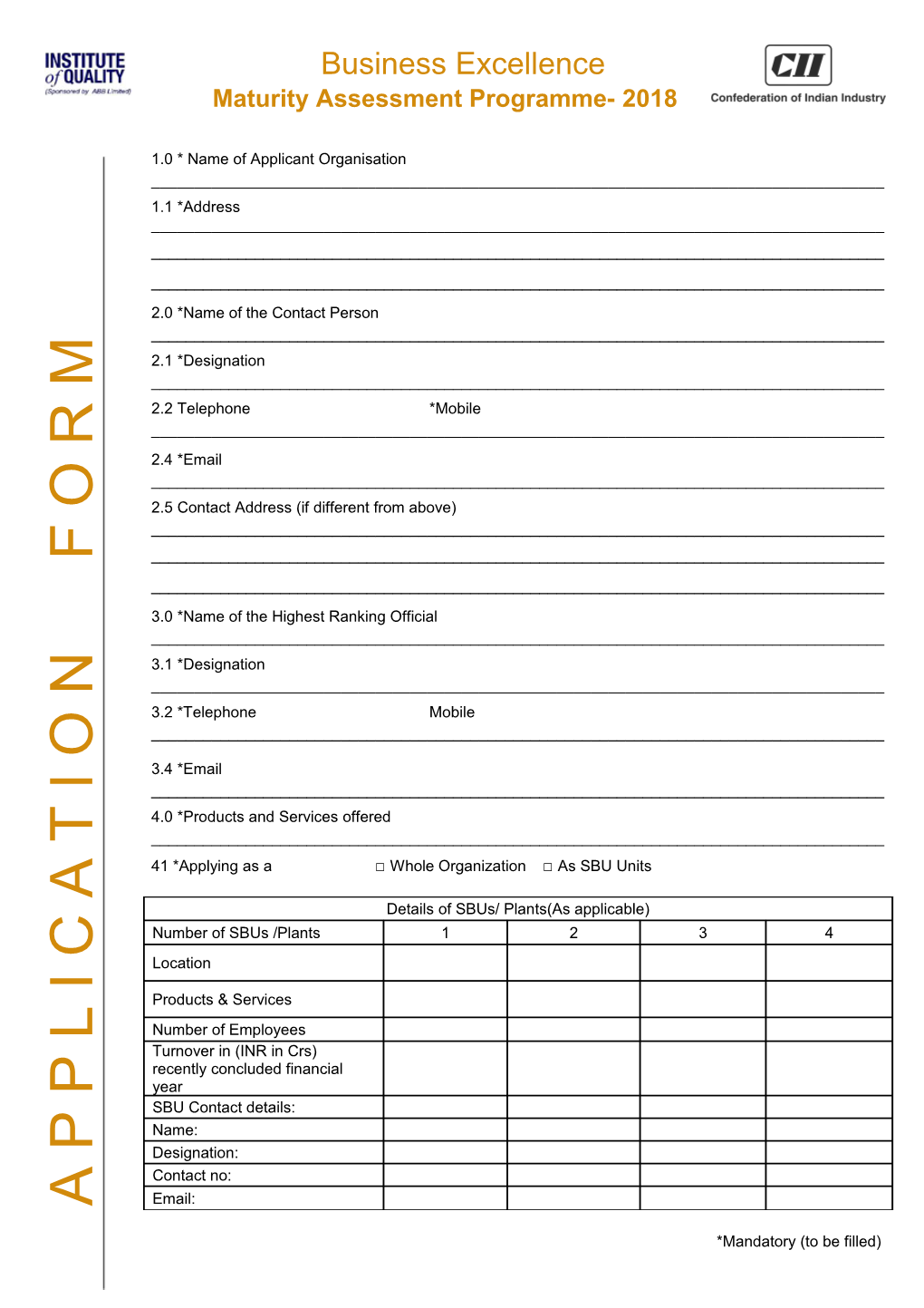 Maturity Assessment Programme- 2018