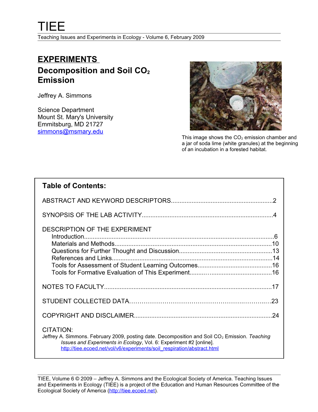 Decomposition and Soil CO2 Emission