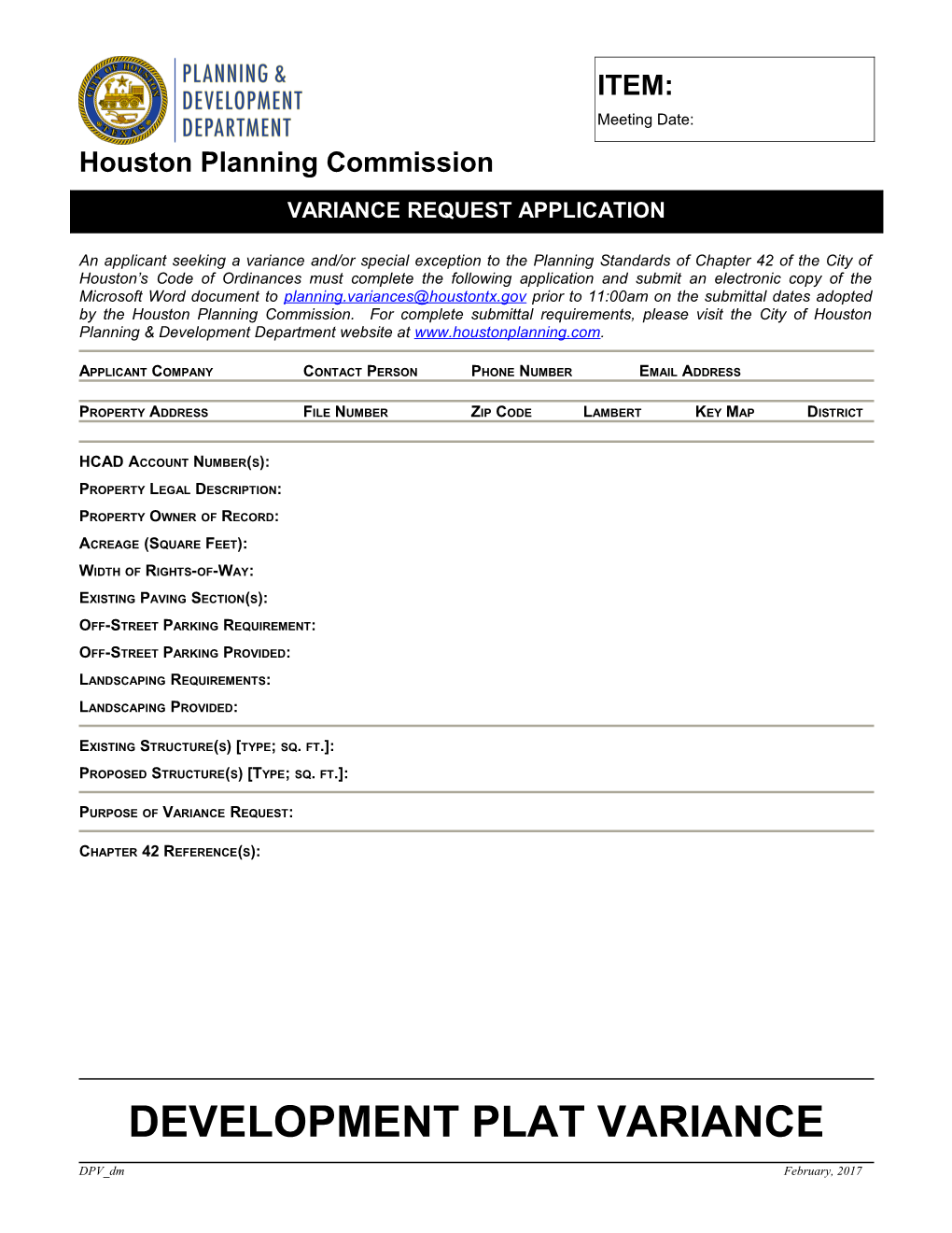 Houston Planning Commission