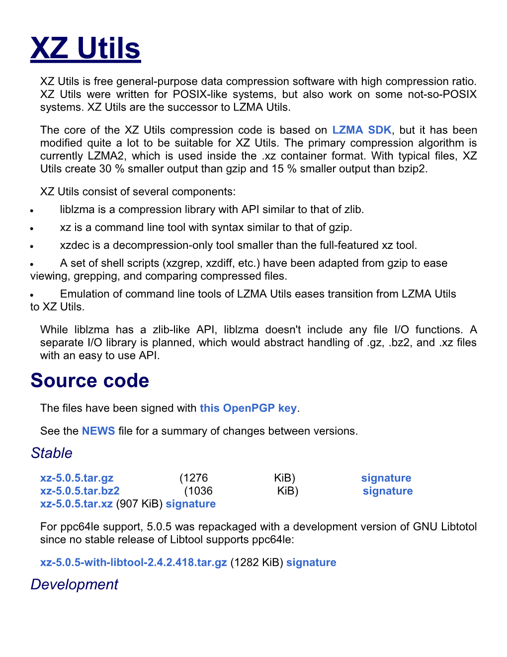 XZ Utils Consist of Several Components