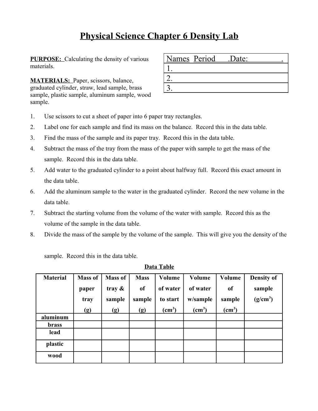 Physical Science Chapter 11 Marble Racer Lab