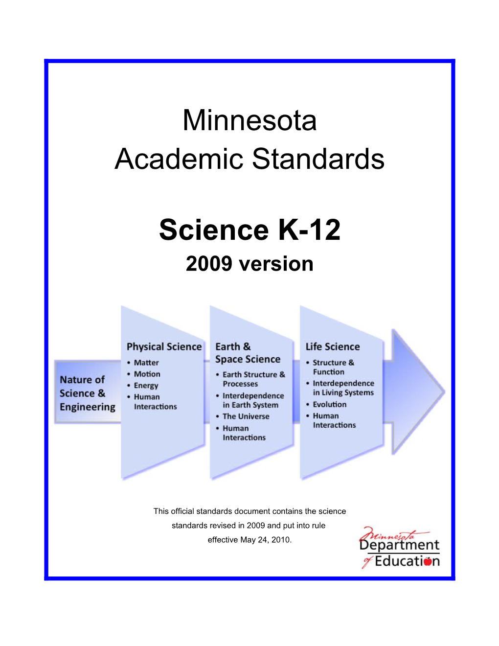 Minnesota Academic Standards in Science