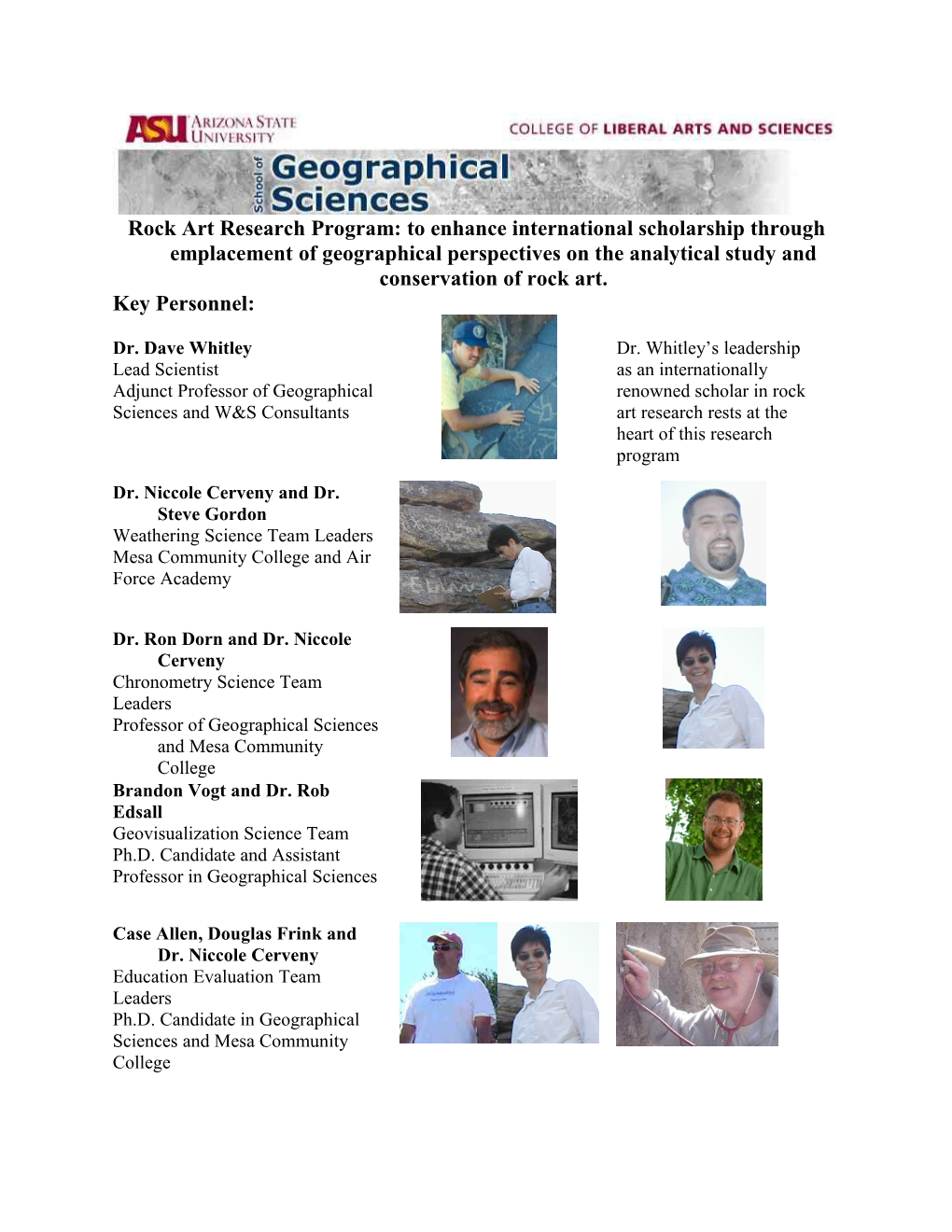 Rock Art Research Program: to Enhance International Scholarship Through Emplacement Of