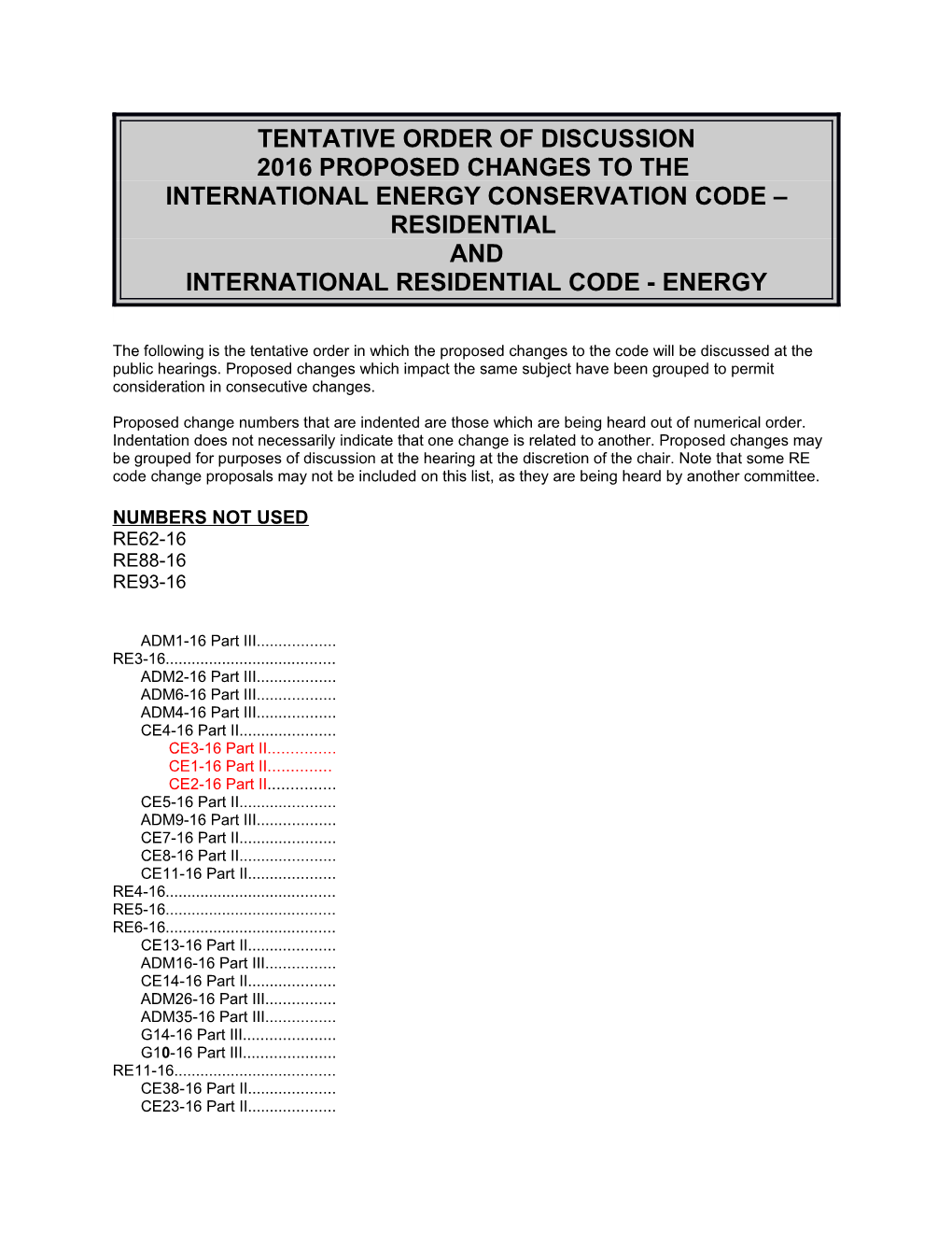 International Energy Conservationcode Residential