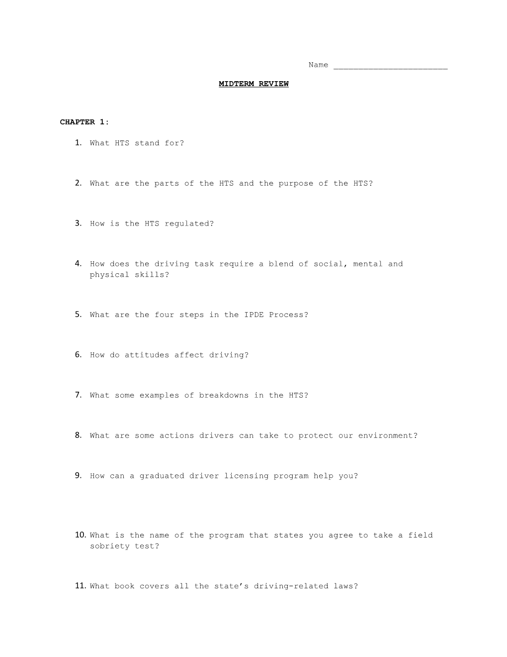 2.What Are the Parts of the HTS and the Purpose of the HTS?