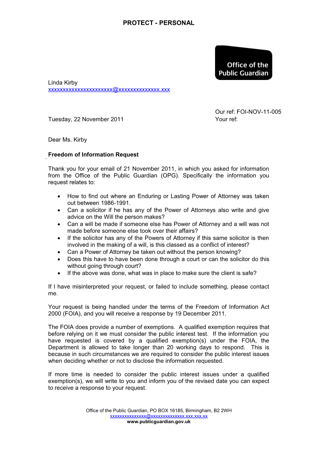 Section 22 Future Publication (FOI Standard Letter)