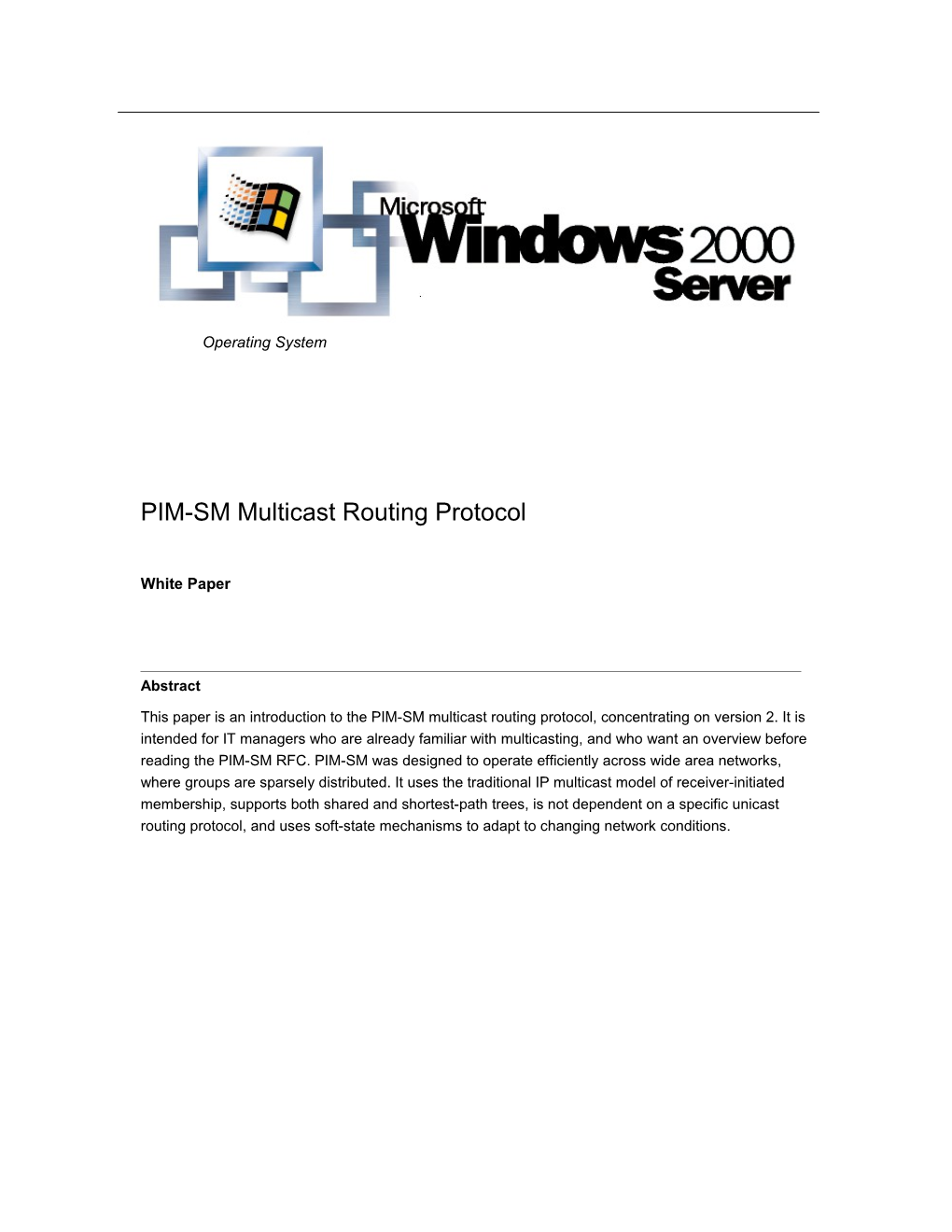 PIM-SM Multicast Routing Protocol