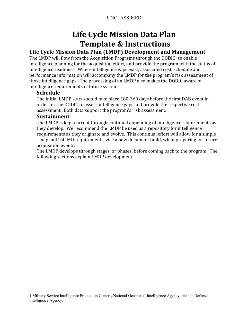 Life-Cycle Mission Data Plan Development and Drafting Guidebook