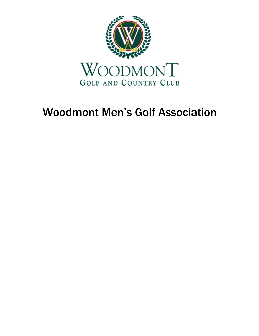 Woodmont Men S Golf Association