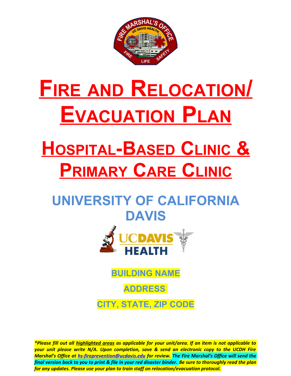 Fire and Evacuation Plan