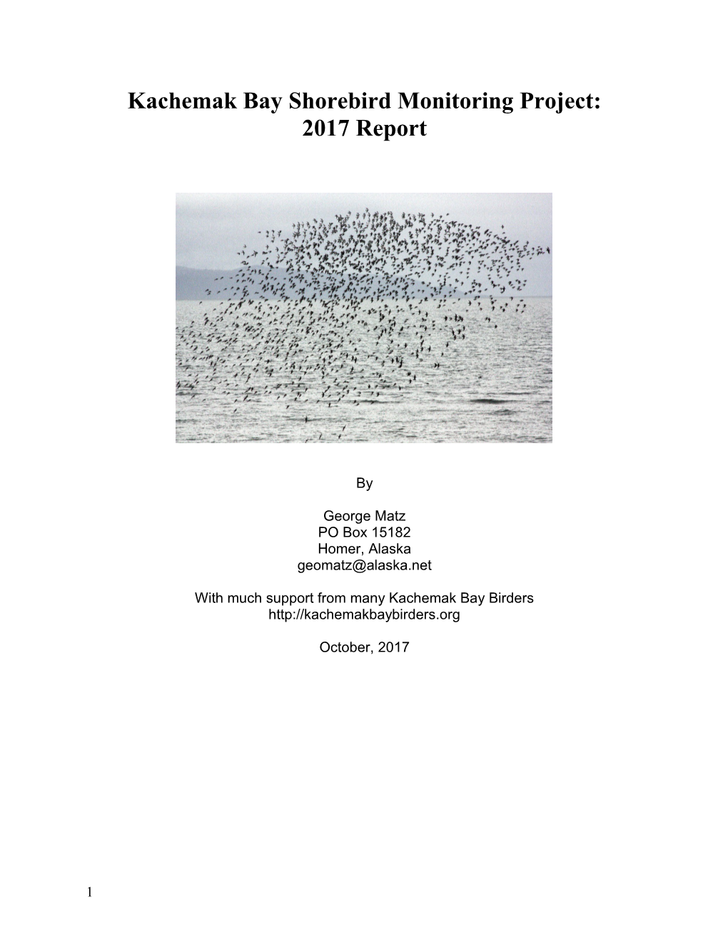 Kachemak Bay Shorebird Monitoring Project