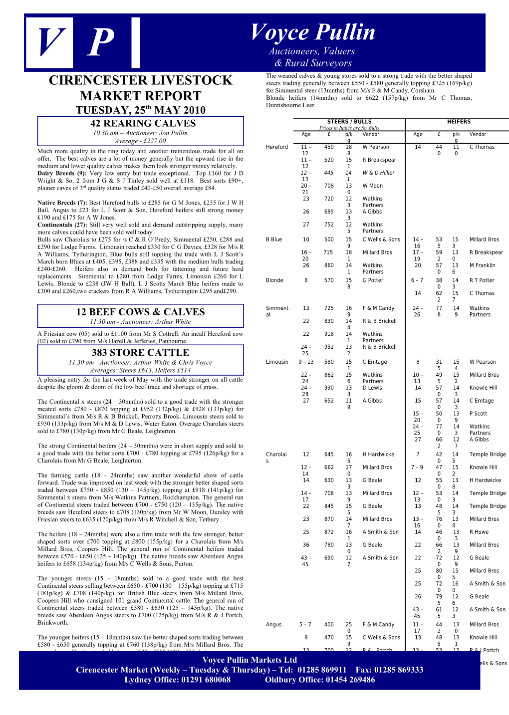 Cirencester Livestock Market Report s2