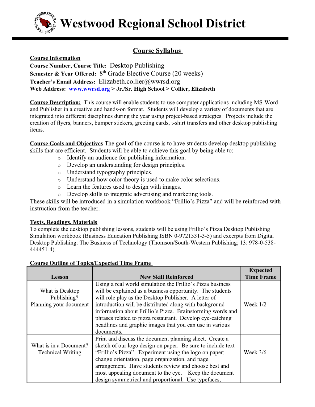 Sample Course Syllabus Template