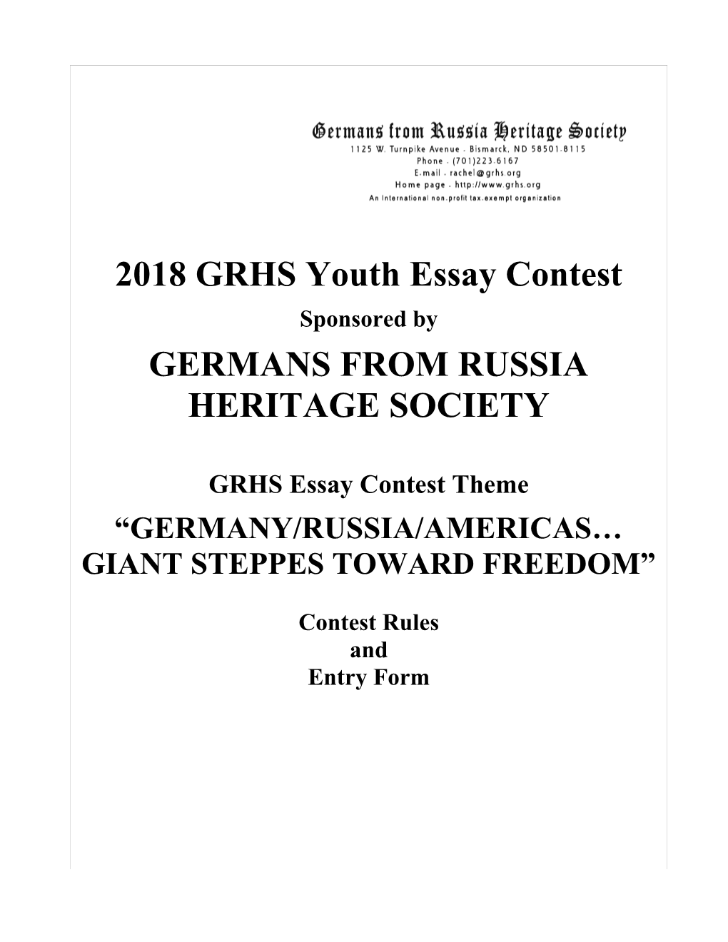 Germans from Russia Heritage Society (GRHS) s1