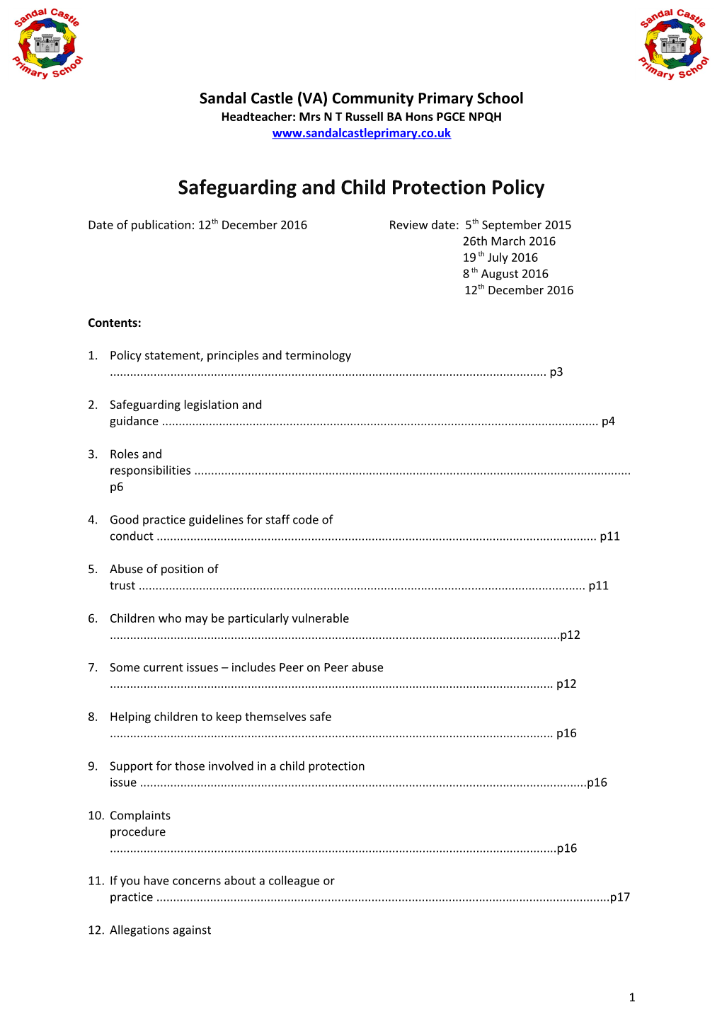 Example Safeguarding Policy