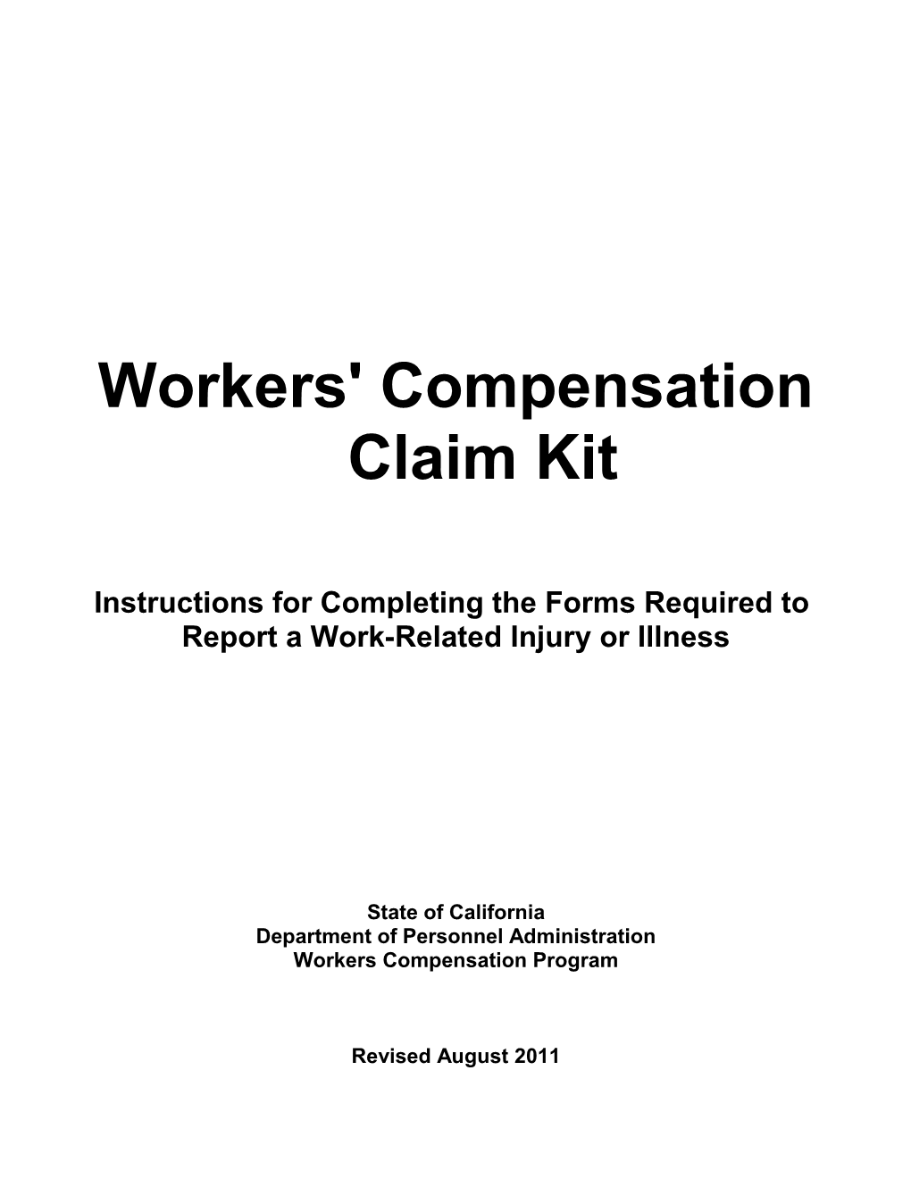 Workers' Compensation Claim Kit