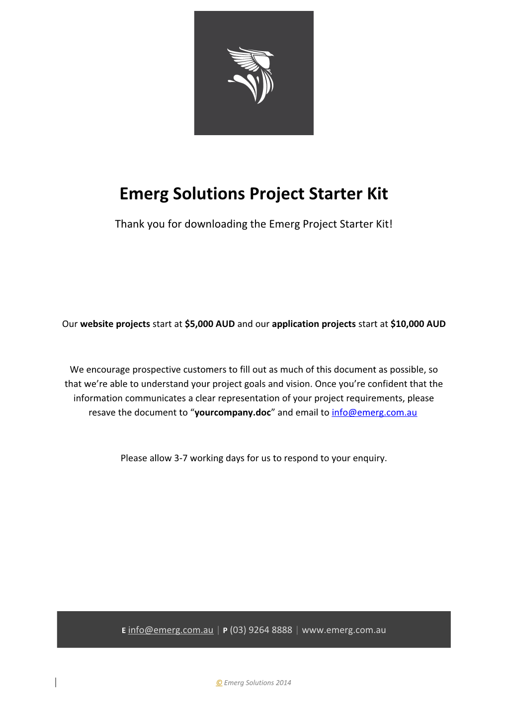 Emerg Solutions Project Starter Kit