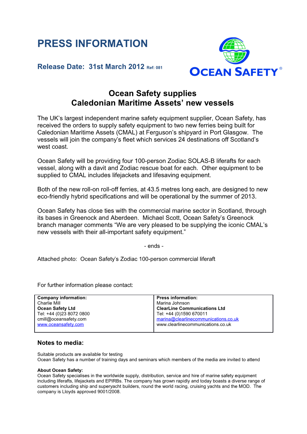 Ocean Safety Supplies