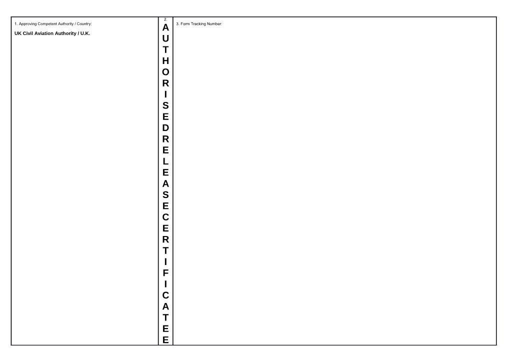 ENG/1001 - EASA Form 1 MF/145 Issue 2