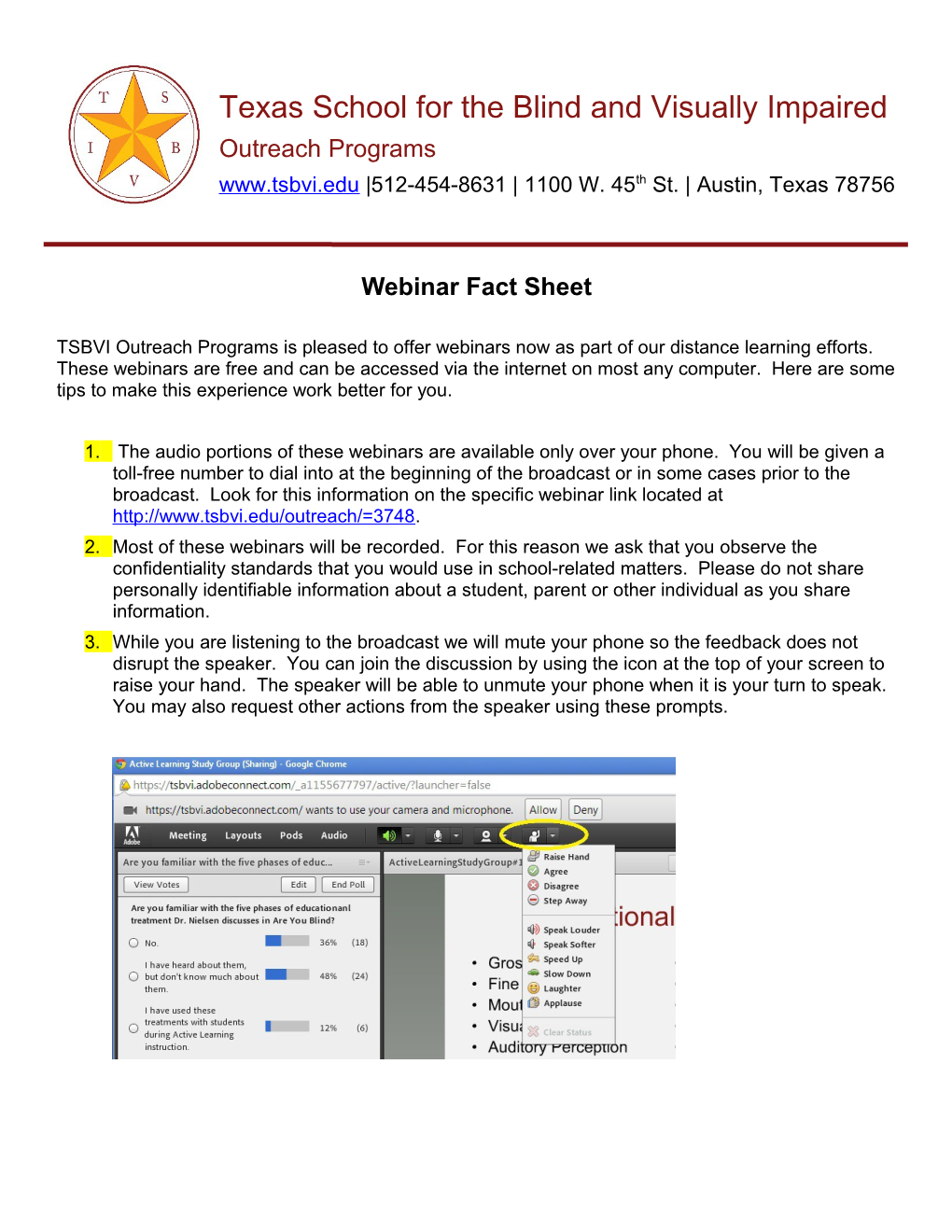 Webinar Fact Sheet