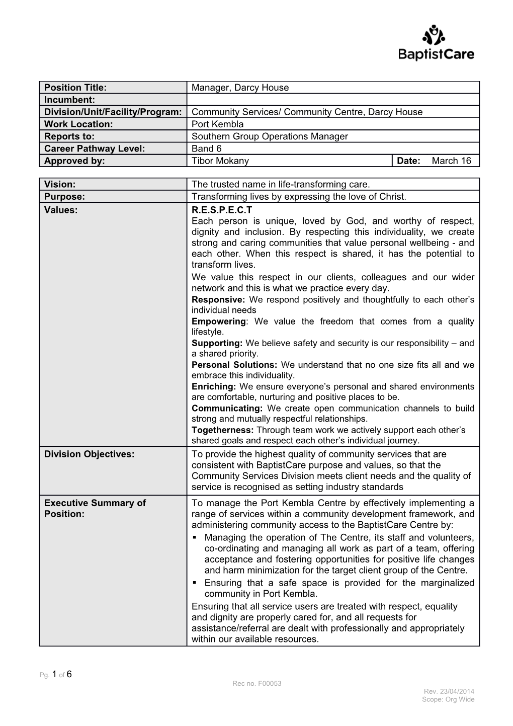 Position Description Template s3