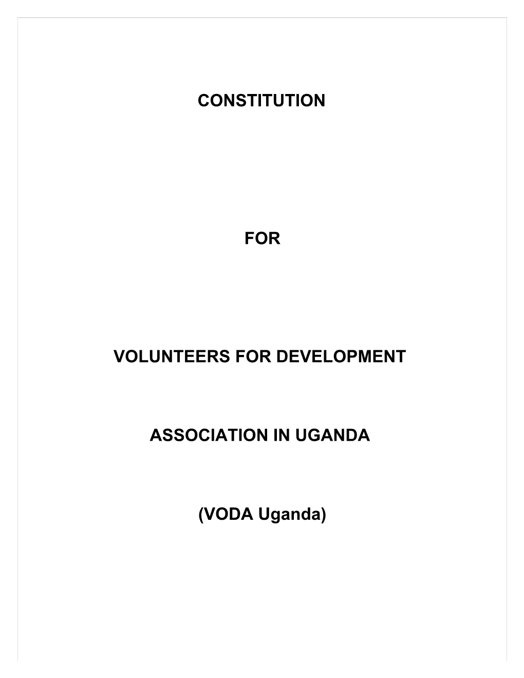 Volunteers for Development