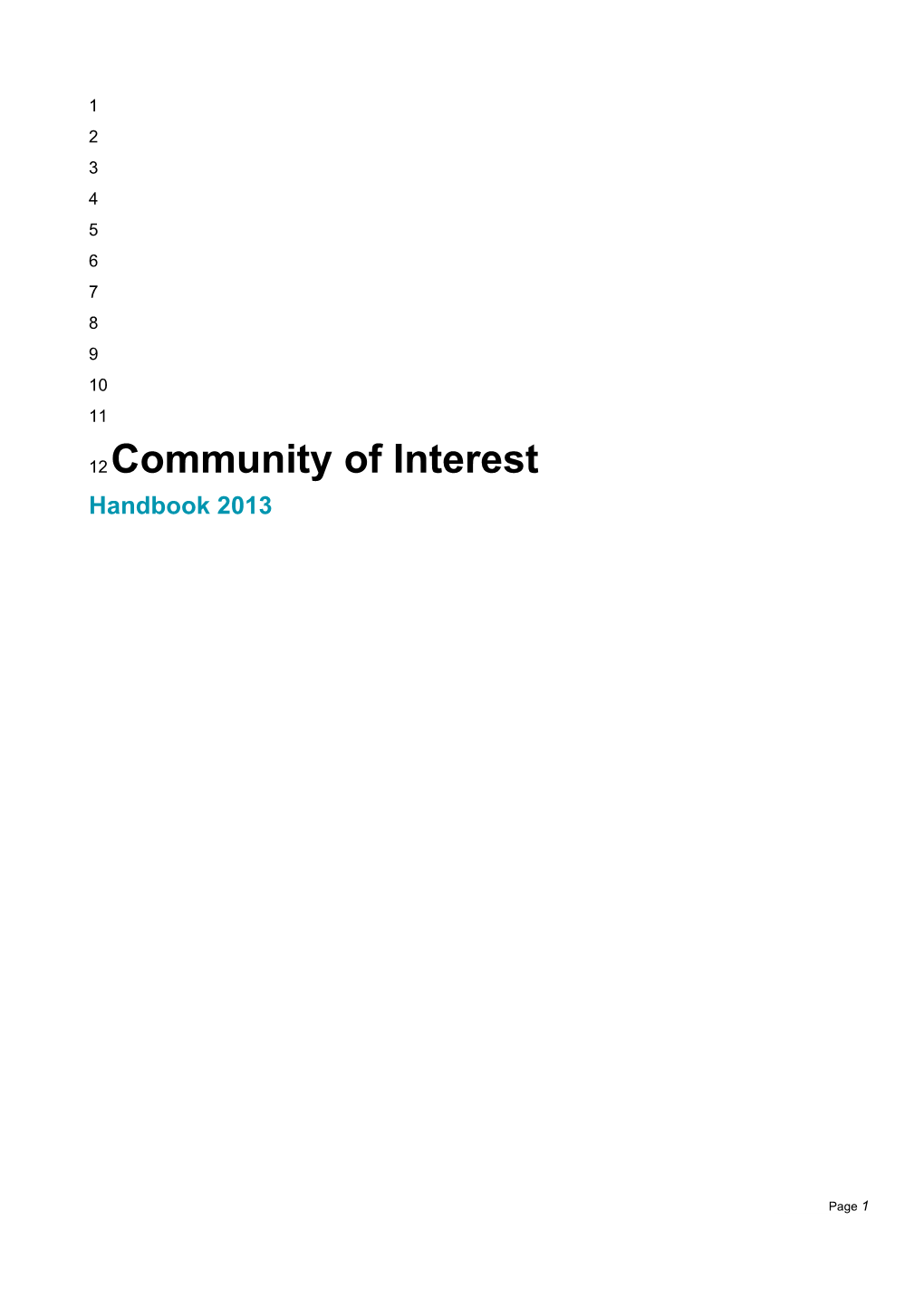 Community of Interest