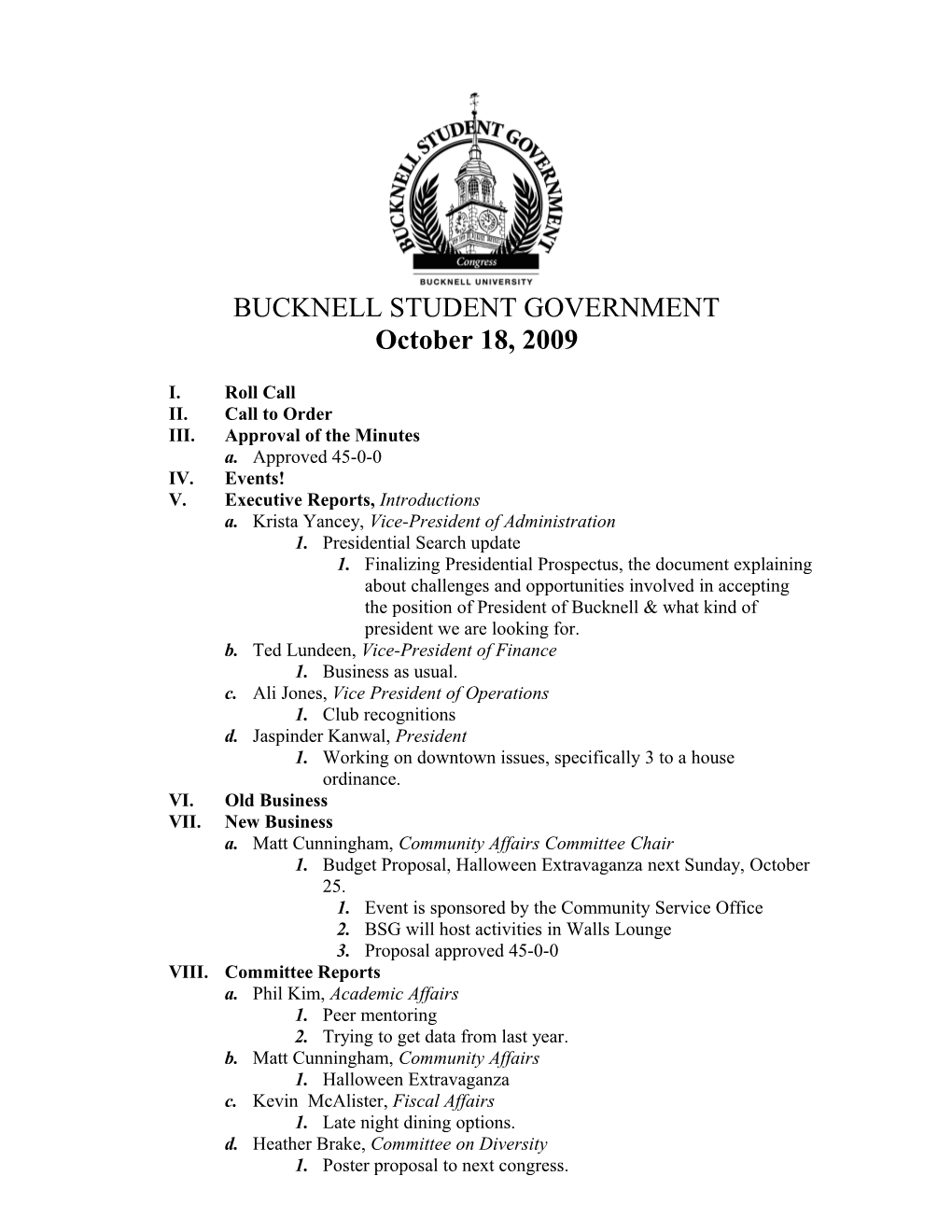 Bucknell Student Government