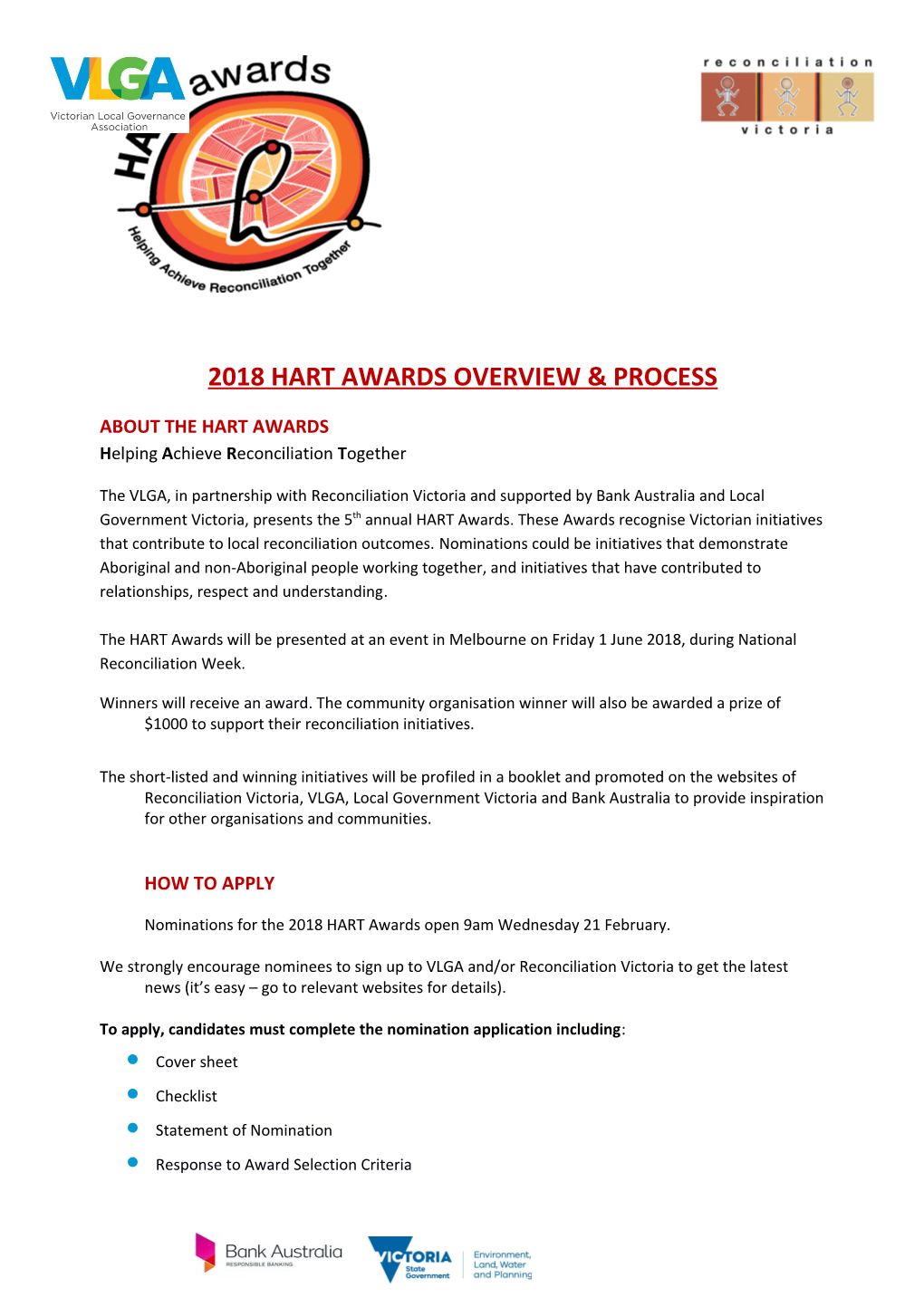 2018 Hart Awards Overview & Process
