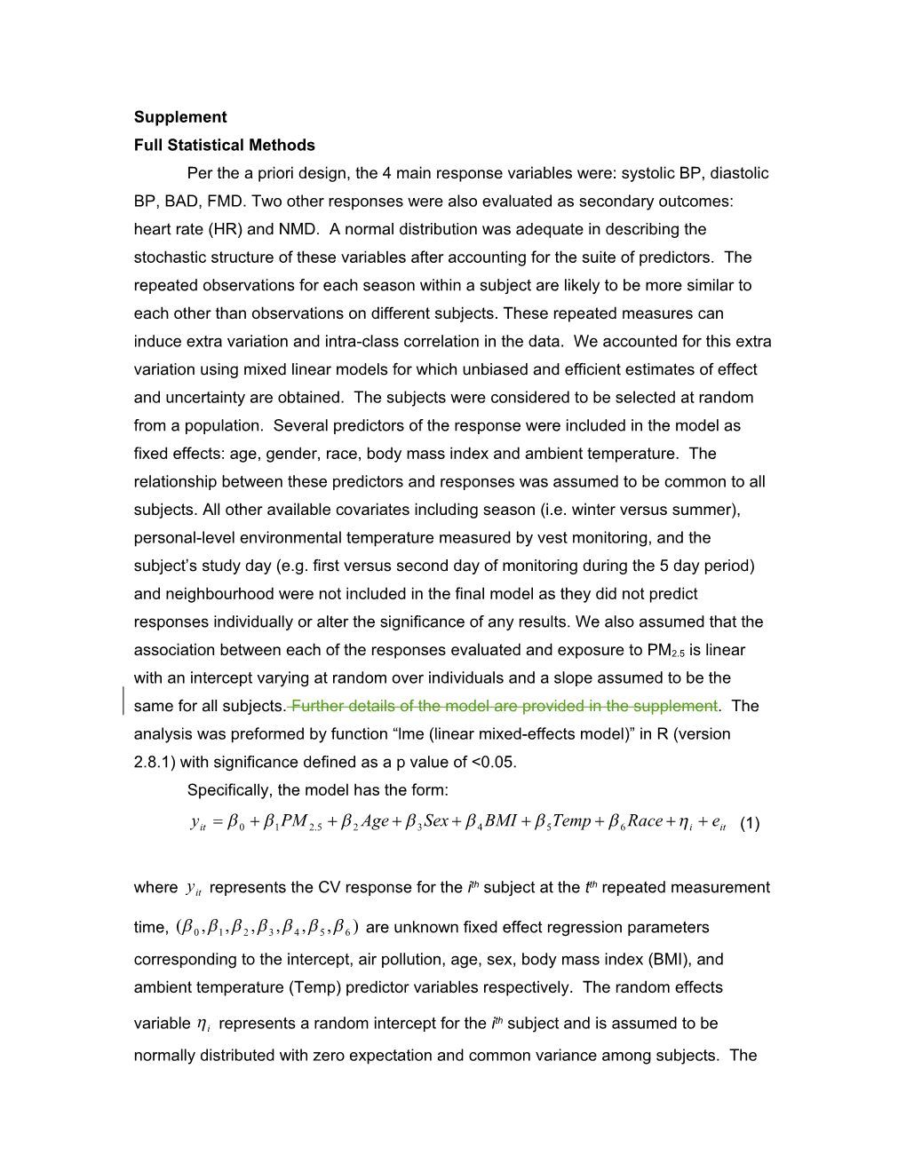 Full Statistical Methods