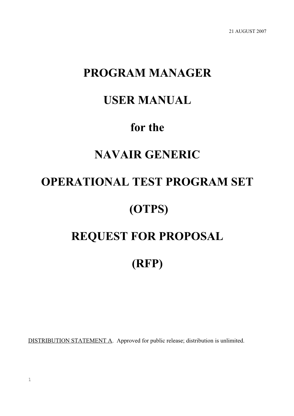 Operational Test Program Set