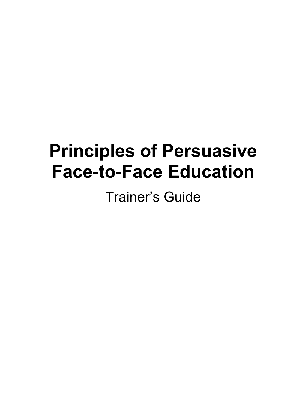Principles of Persuasive