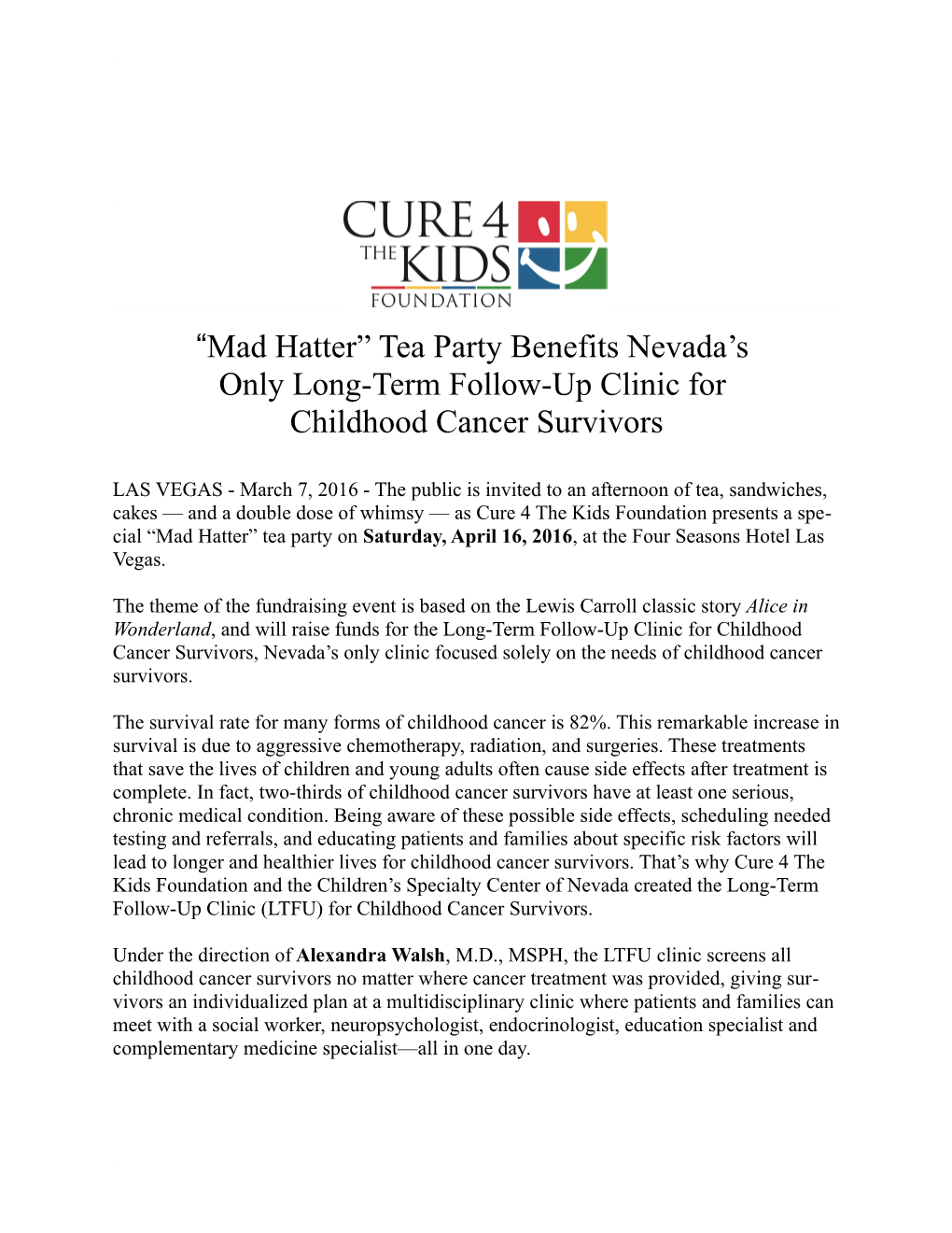 Mad Hatter Tea Party Benefits Nevada S