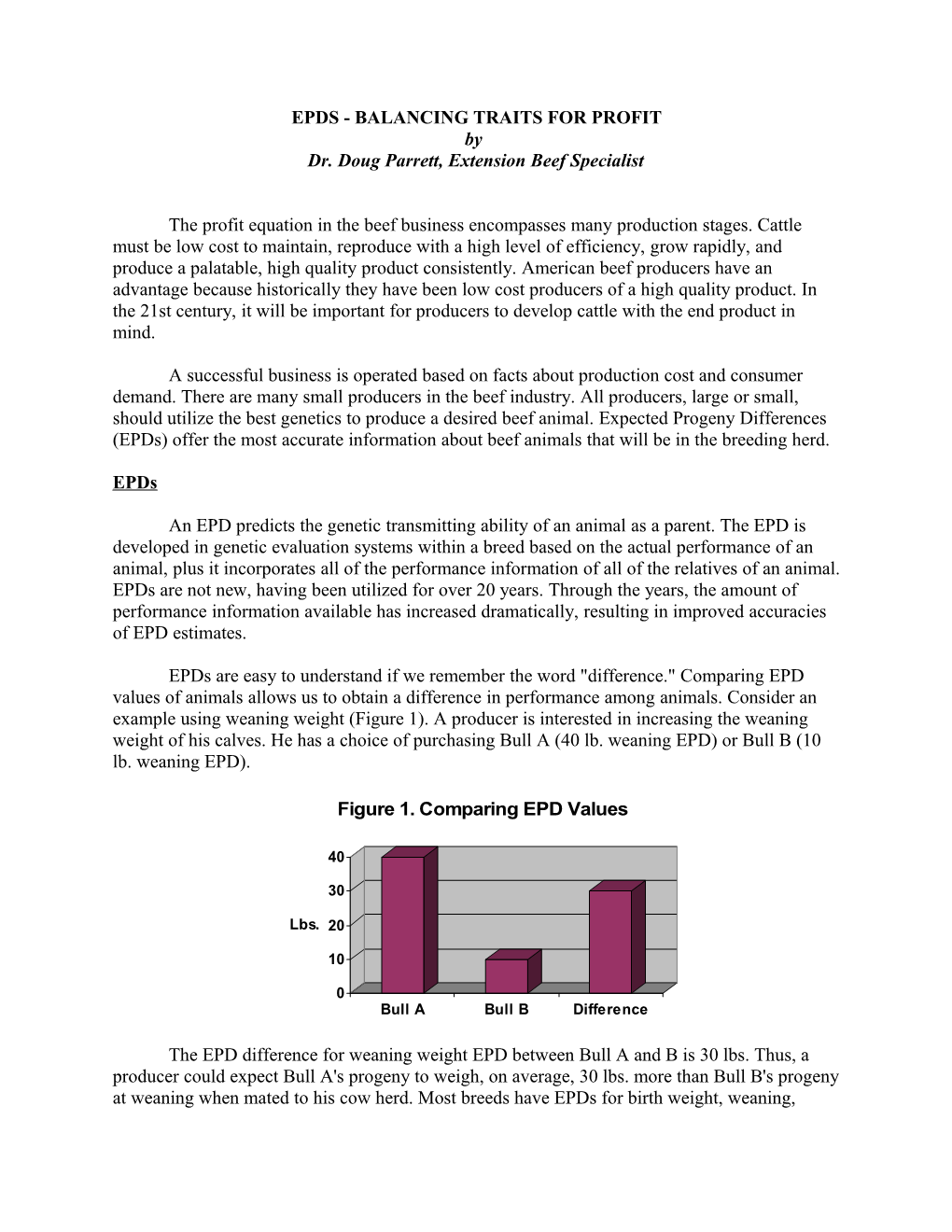 Utilizing Expected Progeny Differences For