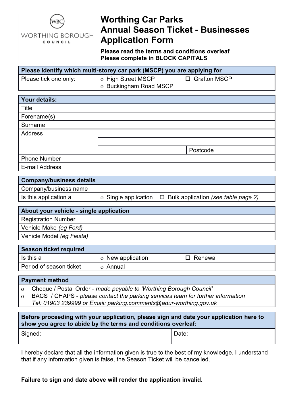 Bulk Application Vehicle Details