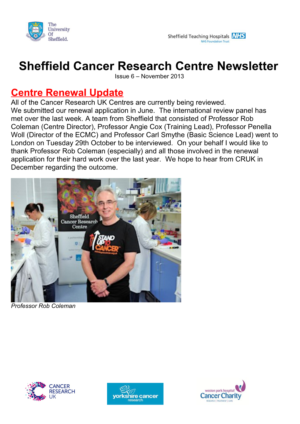 Sheffield Cancer Research Centre Newsletter s1