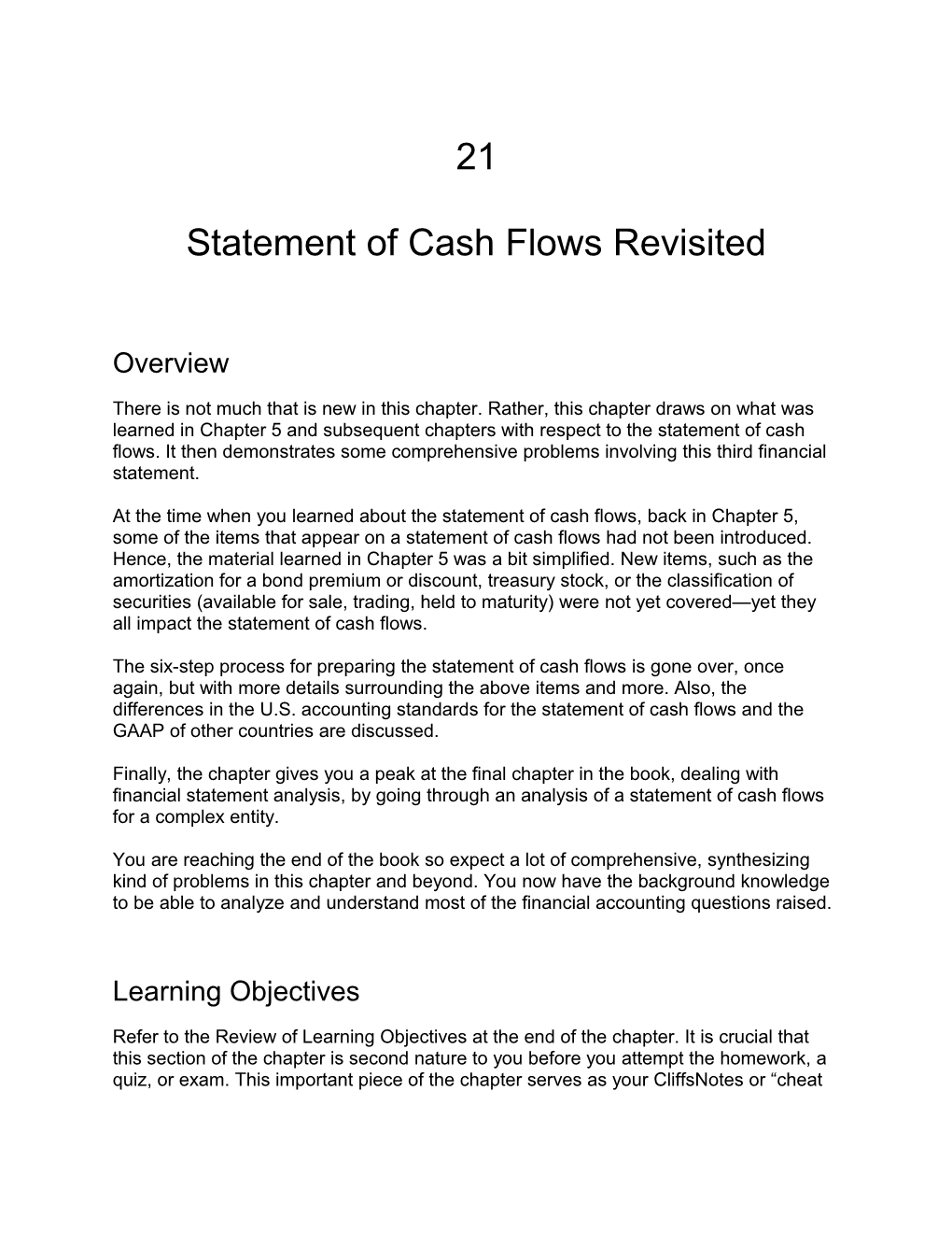 Statement of Cash Flows Revisited