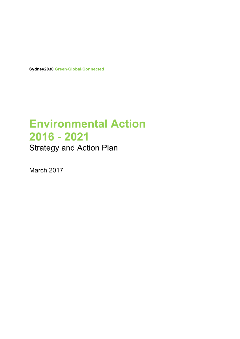Environmental Action 2016 2021 Strategy and Action Plan